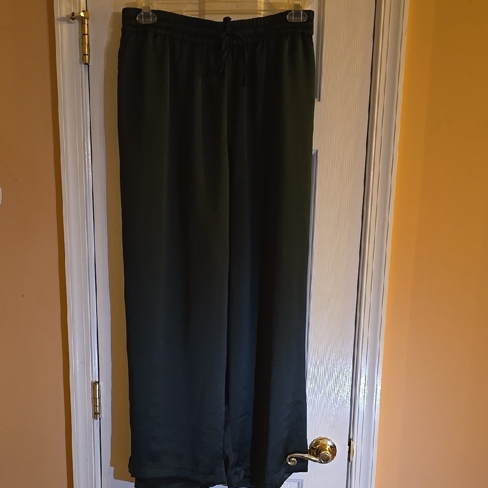 Terra & Sky Dark Green Wide-Leg Pants